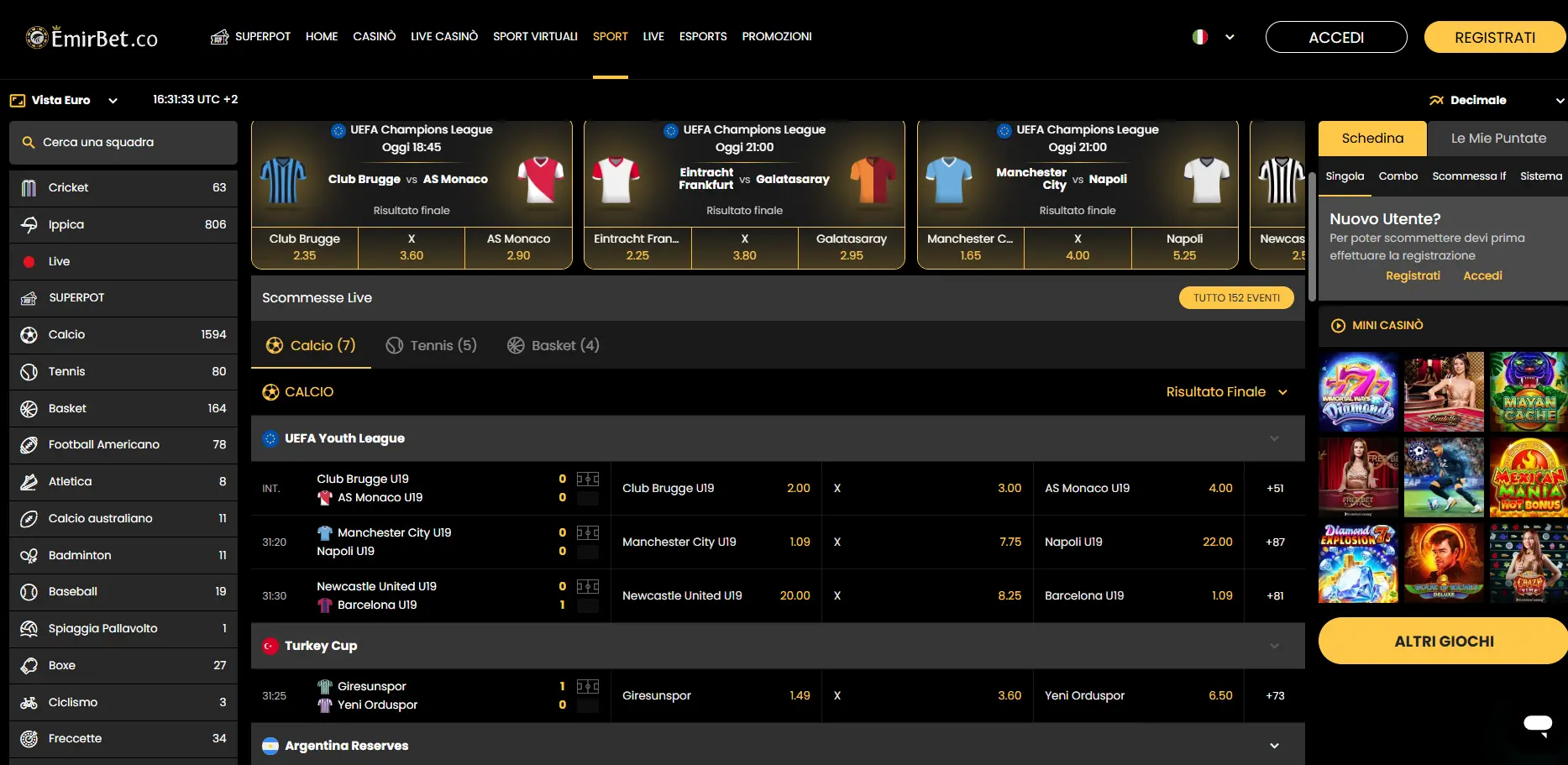 Nuovi siti scommesse non aams: sport disponibili per le puntate - elenco completo Nuovi siti scommesse non aams: sport disponibili per le puntate